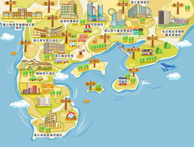 椒江手绘地图旅游的艺术指南